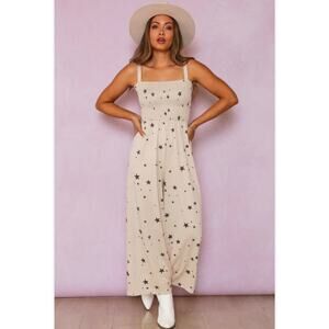 Fantastic Fawn Stars One Piece Overall Romper Women's Size S READ